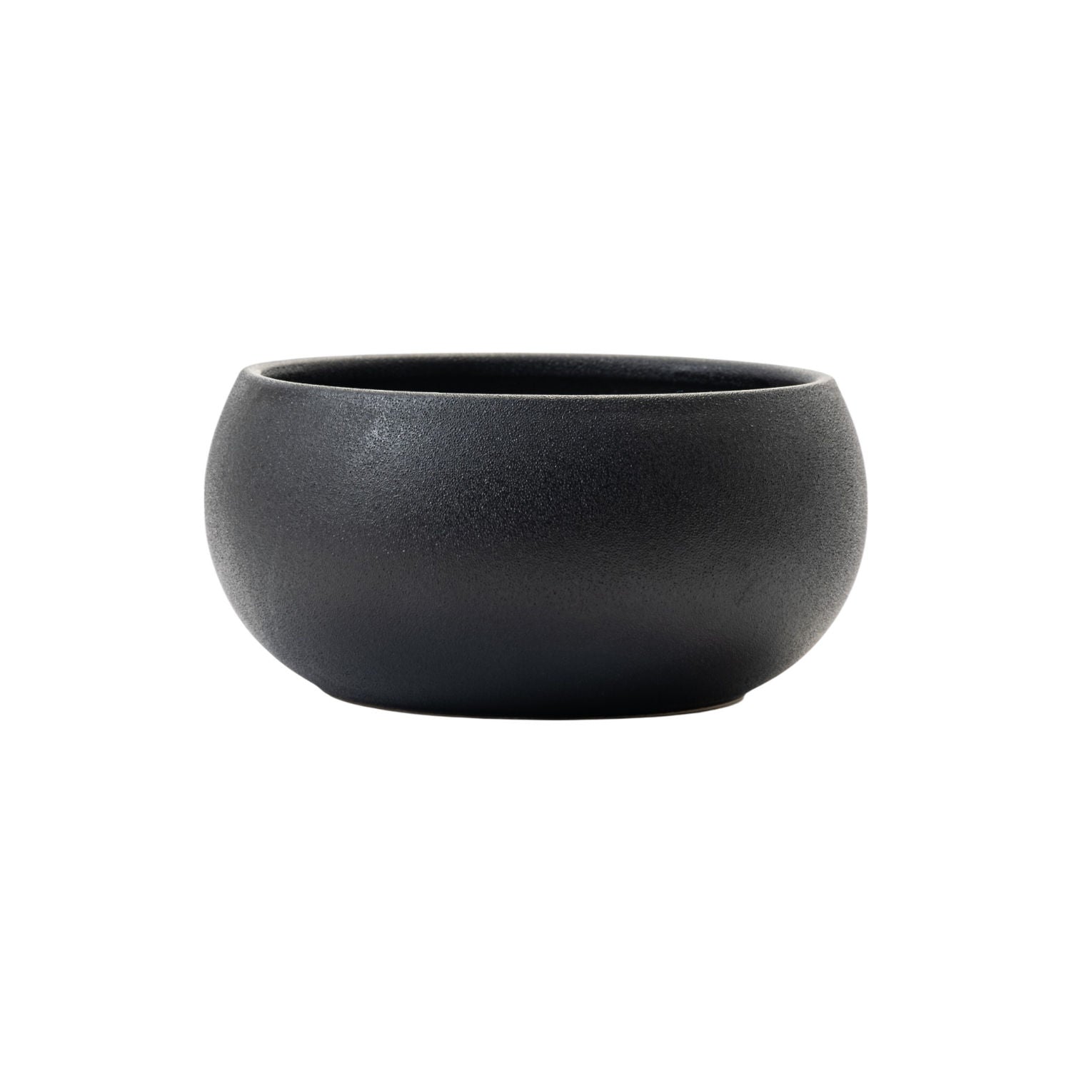 Black textured stoneware cereal bowl, UK version