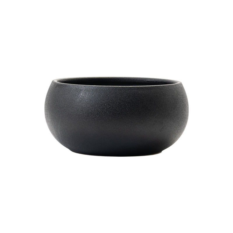 Black textured stoneware cereal bowl, UK version