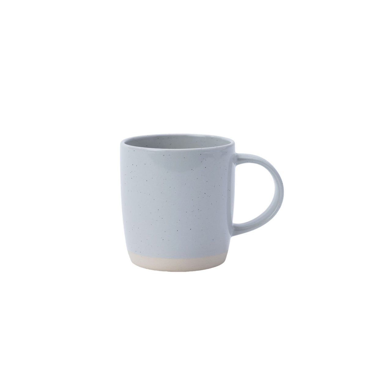 Light grey speckle bisque stoneware mug - British product