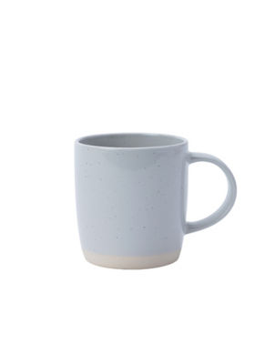 Light grey speckle bisque stoneware mug - British product