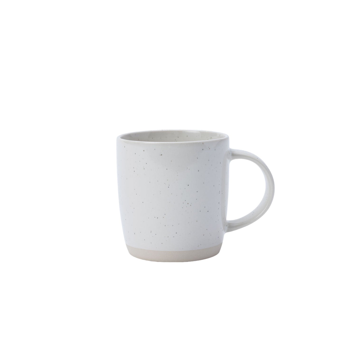 Cream speckle bisque stoneware mug, imported from the UK