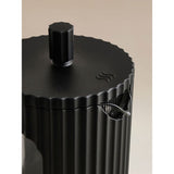 Black ribbed cafetiere borosilicate glass stainless steel, UK version