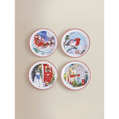 Christmas scene dinner plates 27cm (British brand)