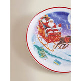 Christmas scene side plates in porcelain 20cm, imported from the UK