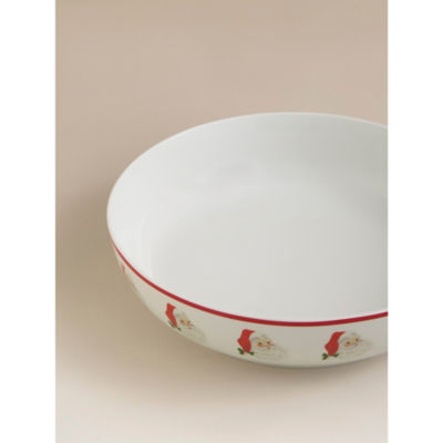 White Santa Pasta Bowl porcelain 22cm, UK version