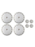 Wreath placemat and coaster set white MDF cork 31cm, UK version