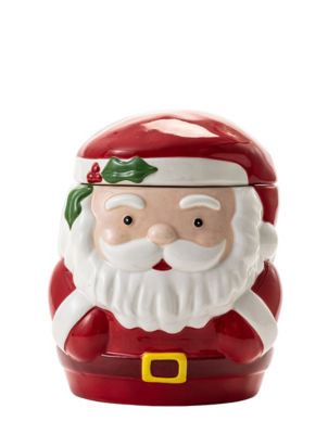 George Home Santa cookie jar red earthenware (British brand)