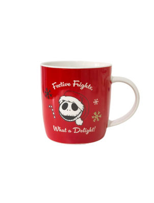Nightmare Before Christmas red stoneware mug (British brand)