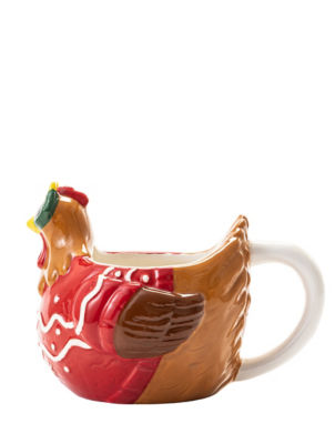 Hen shaped mug earthenware 15x10.9x11cm, UK version