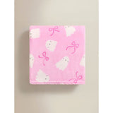 George Home fleece blanket pink Halloween bow ghost 120x150cm, imported from the UK