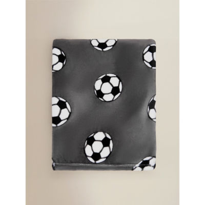 Grey football fleece blanket 120x150cm - British product