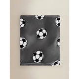 Grey football fleece blanket 120x150cm - British product