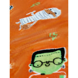 Orange Halloween icons fleece blanket 120x150cm, UK version