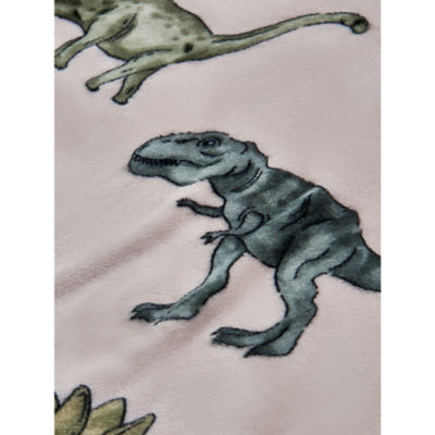 Green dinosaur fleece blanket 120x150cm, UK version