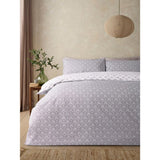 George Home duvet set grey scalloped double - British product
