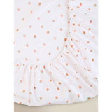 George Home fitted sheet white ditsy orange double (British brand)