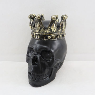 Halloween skull with crown table decor - British product
