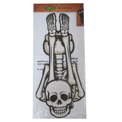 Glow in the dark skeleton decoration 121.92x19.6cm - British product