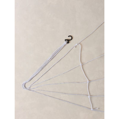 White Halloween spider web decoration large, UK version
