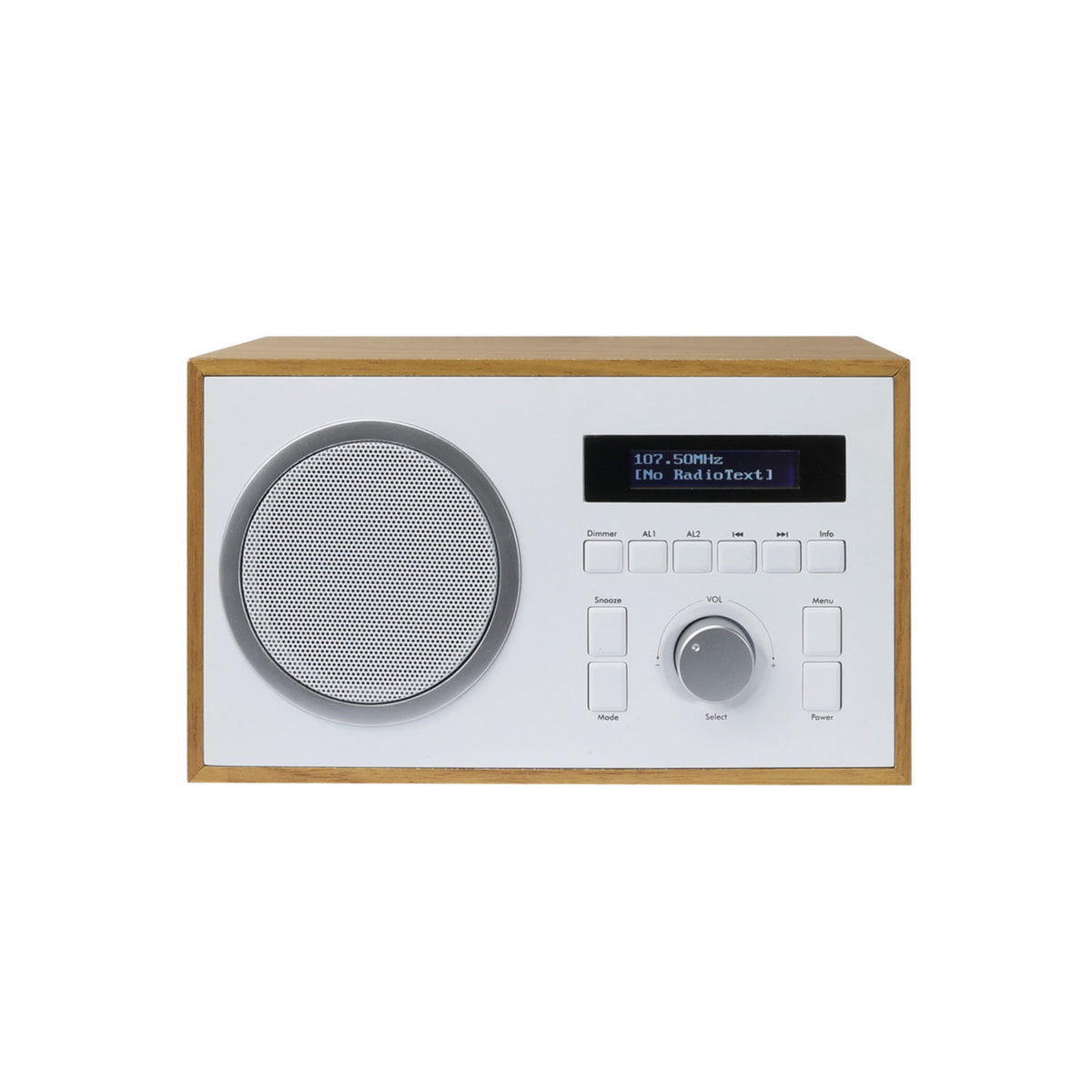 Asda Tech DAB digital radio in light wood finish, imported from the UK