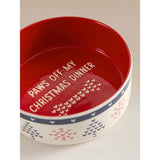 GH dog bowl red white 7.5x20x20cm, UK version