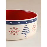 GH dog bowl red white 7.5x20x20cm, UK version