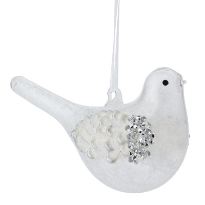 GH glass bird bauble 8.3x7.3x9cm (British brand)