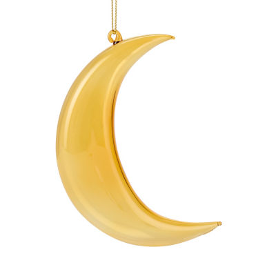 Glass moon bauble Christmas decoration - British product