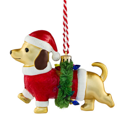 GH dog wreath bauble Christmas ornament 12x12 (British brand)