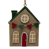 GH wooden house bauble 7x9cm (British brand)