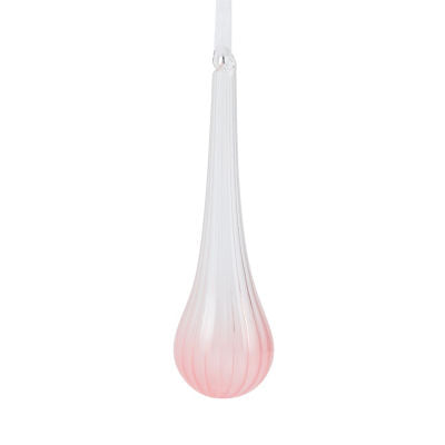 GH glass teardrop bauble 14cm, UK version