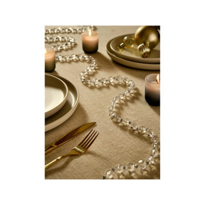 Clear plastic beaded garland 1.83m, UK version