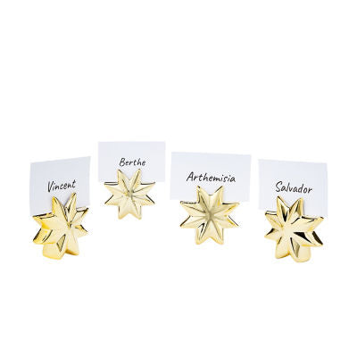 Gold star name place holders ceramic 4 pack - British product
