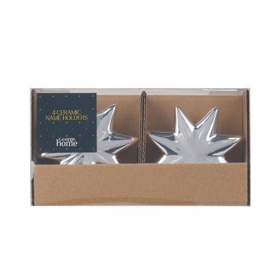 Silver star name place holders 4 pack, UK version