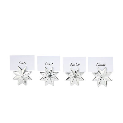 Silver star name place holders 4 pack, UK version