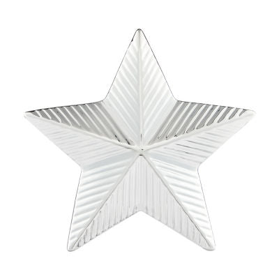 GH ceramic star decoration silver 19cm, UK version