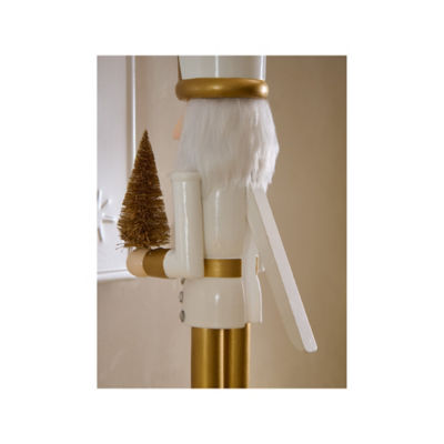 GH white wooden Christmas nutcracker 38cm - British product