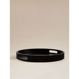 George Home black ribbed round MDF tray, imported from the UK