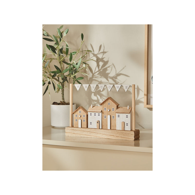 George Home white welcome sign 25.5x5x18cm - British product