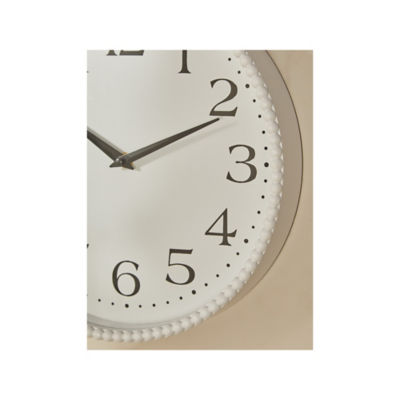 George Home white beaded clock 29.5cm - British product