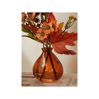 George Home orange harvest flowers plastic decoration (British brand)