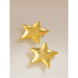 Gold-tone stars-shaped ceramic trinket dish 16cm x 15.5cm (British brand)