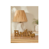 George Home natural brown highland cow family sign 25x15x25cm, UK version
