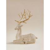 Gold winter stag resin figurine 15.5x27x34cm - British product