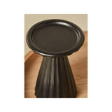 George Home candle holder black rib 9.8x9.8x14.2cm, UK version
