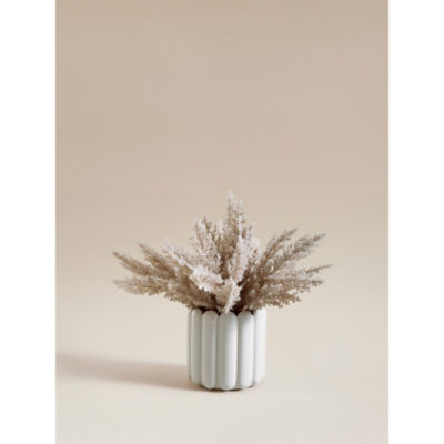 George Home white fern ribbed pot (British brand)