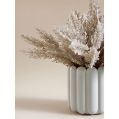 George Home white fern ribbed pot (British brand)
