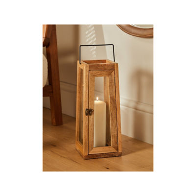George Home large brown wooden lantern, imported from the UK