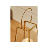 George Home gold-tone metal A-line lantern 30.5cm, imported from the UK