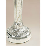 Silver-tone winter large glass candle holder, imported from the UK